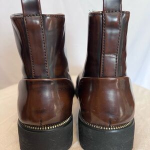 Electric Karma Ally Boot Women's Glossy Brown Ankle Booties